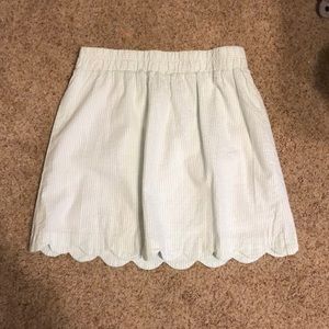 Light green and white skirt